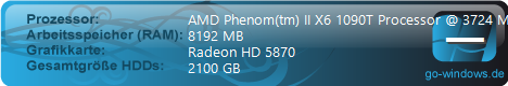1090T/ 5870 / 8GB RAM