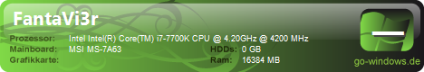 meine aktuellen specs