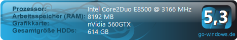 Core 2 Duo with Windows 7 X64