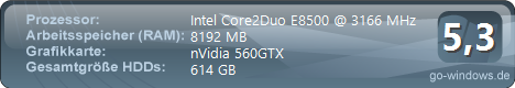 Core 2 Duo with Windows 7 X64