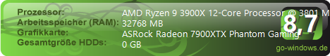Ryzen 9 3900X, Radeon RX 7900XTX