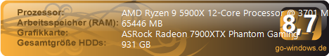Ryzen 9 5900X, Radeon RX 7900XTX