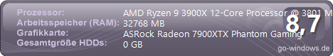 Ryzen 9 3900X, Radeon RX 7900XTX