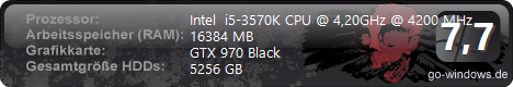 i5-3570k mit GTX 970 Black (gehört nun meiner Frau)