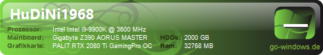 DickerFisch 9900K/2080Ti AlphaCool