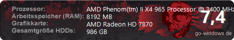 Phenom II X4 965 BE Gamer PC