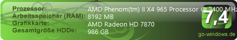Phenom II X4 965 BE Gamer PC