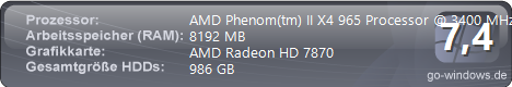 Phenom II X4 965 BE Gamer PC