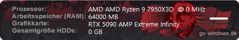 AMD 7950X3D u. NVIDIA RTX5090
