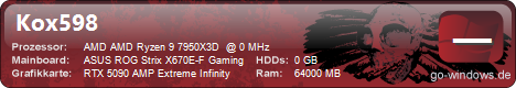 AMD 7950X3D u. NVIDIA RTX5090