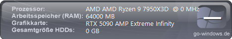 AMD 7950X3D u. NVIDIA RTX5090