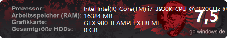 Gaming PC Nvidia+Intel Power GTX 980Ti AMP! EXTREME