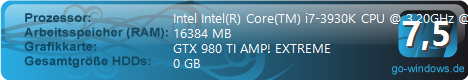 Gaming PC Nvidia+Intel Power GTX 980Ti AMP! EXTREME