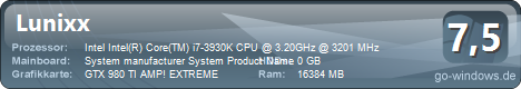 Gaming PC Nvidia+Intel Power GTX 980Ti AMP! EXTREME