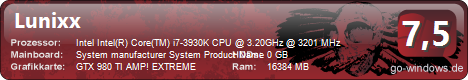 Gaming PC Nvidia+Intel Power GTX 980Ti AMP! EXTREME