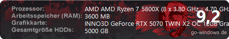 Gaming PC BigSmoke Simulator Edition - Ryzen 7 5800X - RTX 3060TI