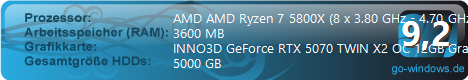 Gaming PC BigSmoke Simulator Edition - Ryzen 7 5800X - RTX 3060TI