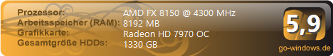 Second System 2.0-FX 8150 + Gigabyte HD 7970 OC