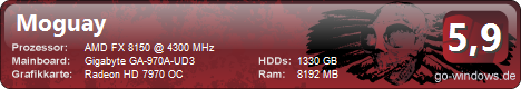 Second System 2.0-FX 8150 + Gigabyte HD 7970 OC