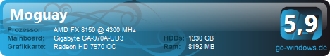 Second System 2.0-FX 8150 + Gigabyte HD 7970 OC