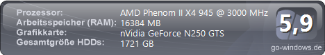 Selfmade Phenom II X4 945 @ 3000 MHz