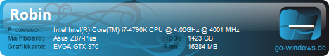 i7 4790k, 16GB DDR3, GTX 970