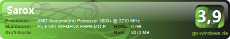 Fujitsu Siemens 3 GB DDR2 RAM