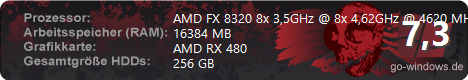 AMD FX 8320 + RX 480 