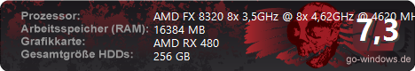 AMD FX 8320 + RX 480