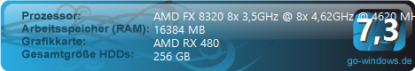 AMD FX 8320 + RX 480 (Zurzeit zerlegt)