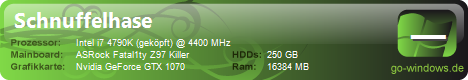 Intel i7 4790K + Nvidia GTX 1070