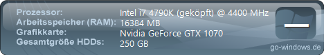 Intel i7 4790K + Nvidia GTX 1070