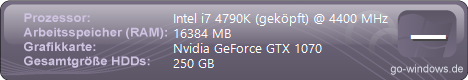 Intel i7 4790K + Nvidia GTX 1070