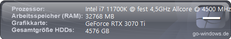 Intel I7 11700K + RTX 3070ti