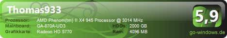 Zusammengebauter PC von Hardwareversand
