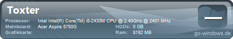 Toxter's Acer Aspire 5750G
