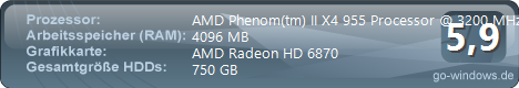 AMD Phenom II X4 955BE (Frauchens Arbeitstier)