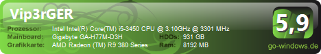 Intel Core i5-3450 +SAPPHIRE NITRO R9 380 4G D5