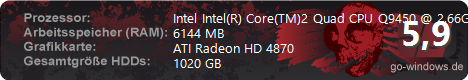 Intel Core 2 Quad Q9450 (zieht im August von Berlin nach NRW um)