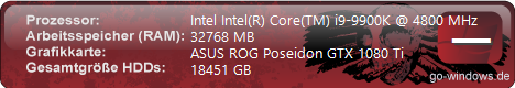 AREA-51 / i9 9900K OC Setup