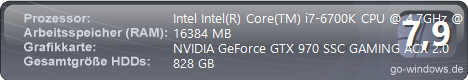 i7-6700k @ 4.7GHz + Wasserkühlung