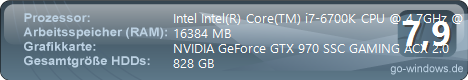 i7-6700k @ 4.7GHz + Wasserkühlung