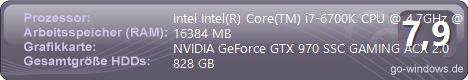 i7-6700k @ 4.7GHz + Wasserkühlung