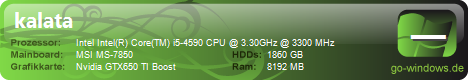 I5-4590/8GB/GTX650TIboost/4x500GB/550w