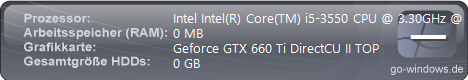 Der Gerät; i5 3550 + GTX 660 Ti OC