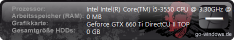 Der Gerät; i5 3550 + GTX 660 Ti OC