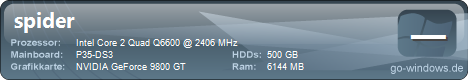 Intel Q6600 6GBram