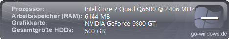 Intel Q6600 6GBram