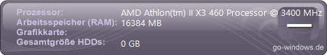 Step Athlon X3 460 16GB Ram