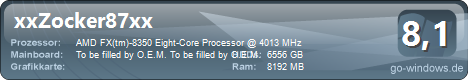 AMD FX-8350 Asus M5A97 EVO R2.0